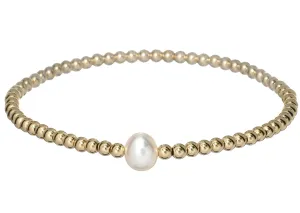 AUDREY | Stretchy Anti-tarnish Gold Filled & Pearls Bracelet