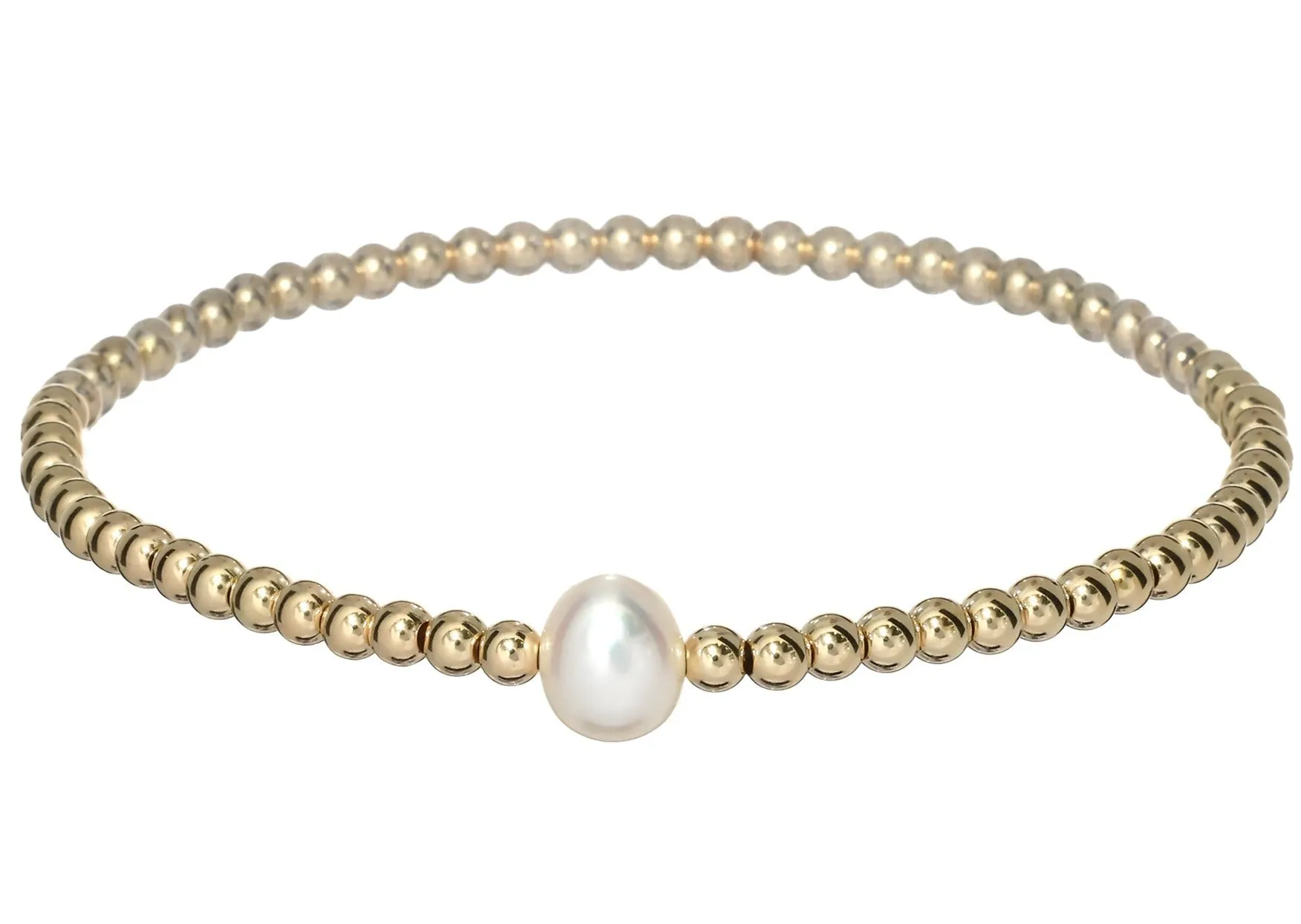 AUDREY | Stretchy Anti-tarnish Gold Filled & Pearls Bracelet