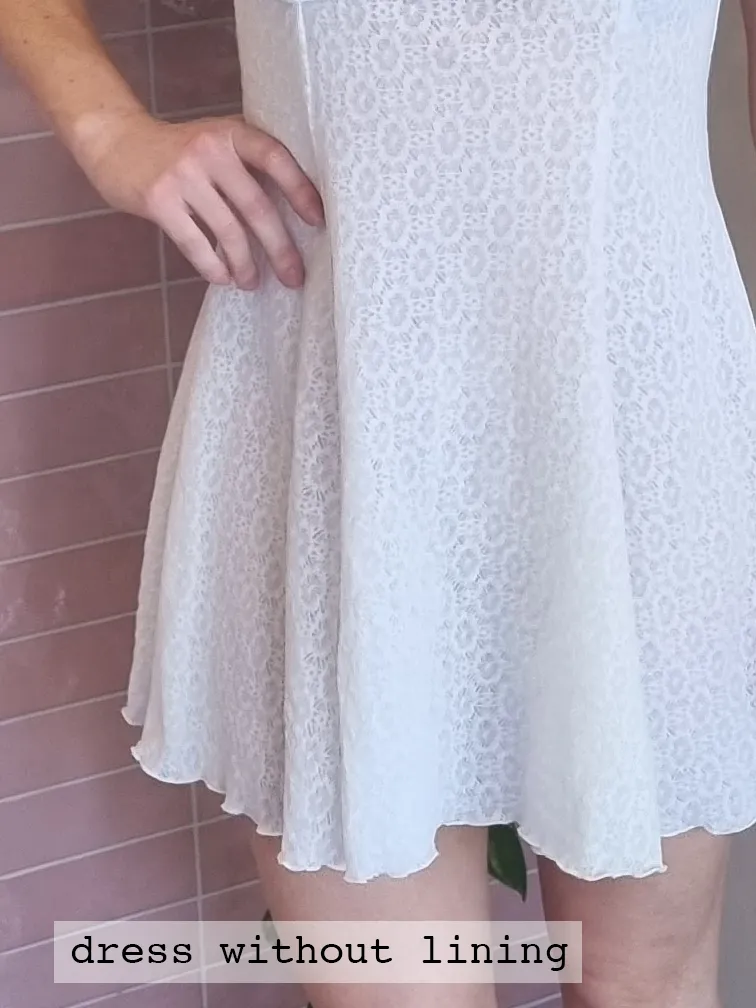 Babysitter Dress - Deadstock White Floral Lace