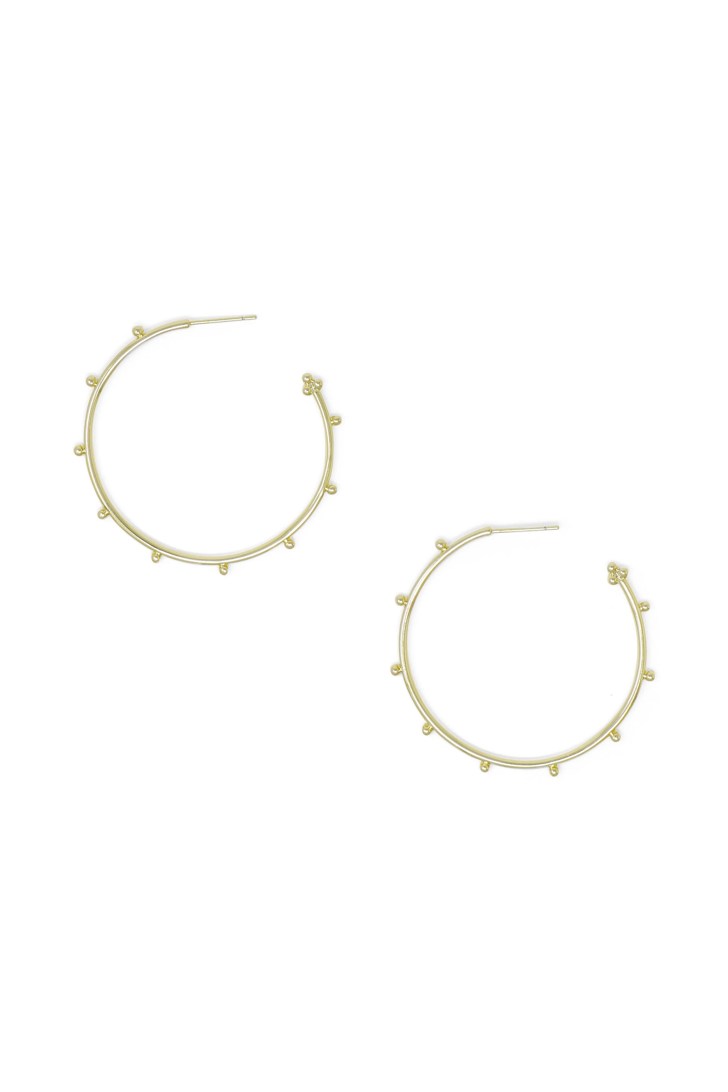 Ball Gold Hoops, Medium