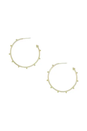 Ball Gold Hoops, Medium