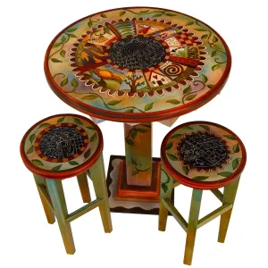 Bar Height Stool with Round Wooden Seat by Sticks STL077-D74607