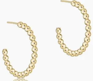 Beaded Classic-1.25" Post Hoop-4MM