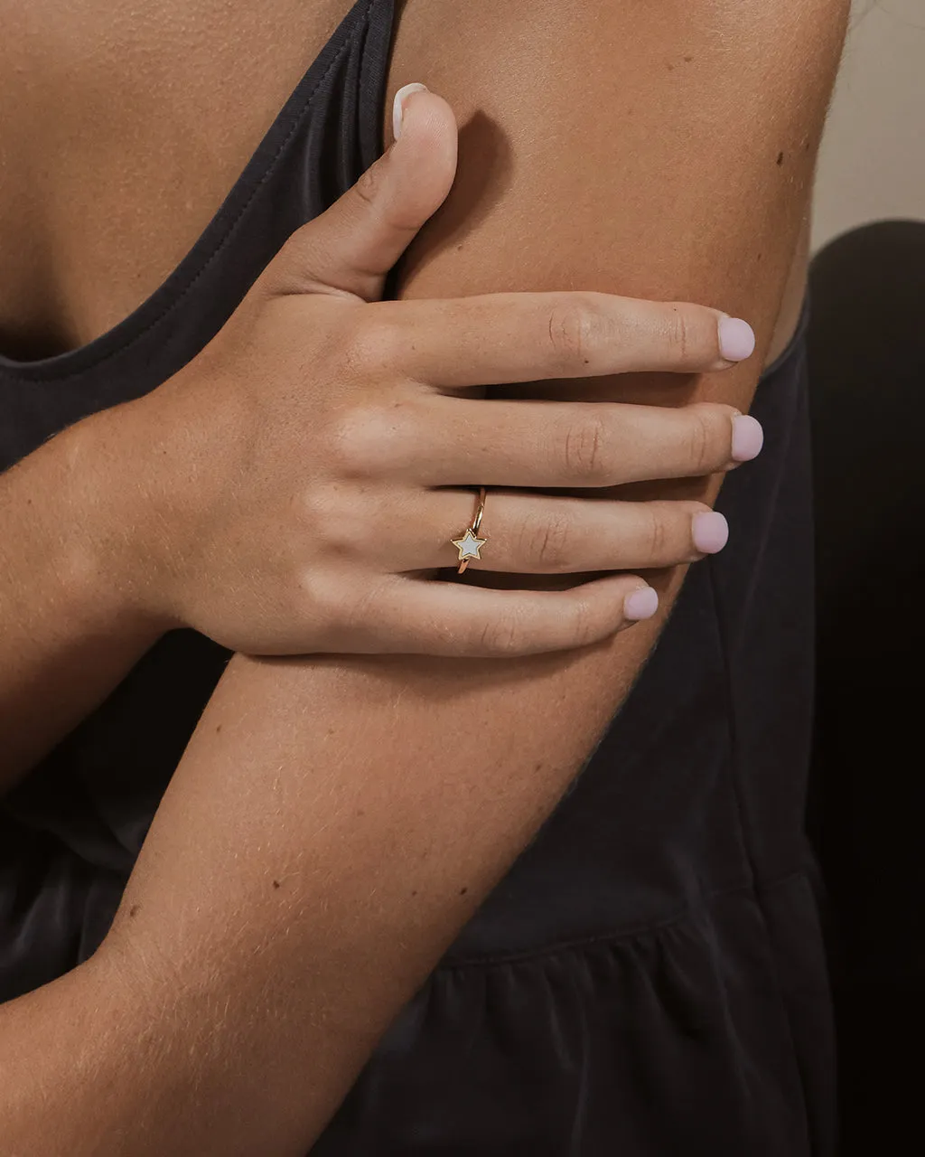 Bez Mother of Pearl Star Ring