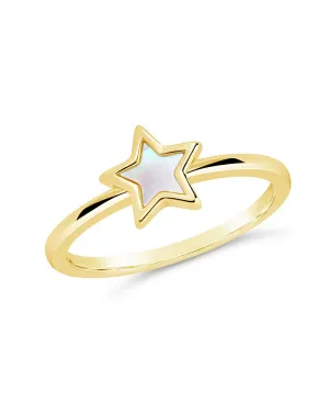 Bez Mother of Pearl Star Ring