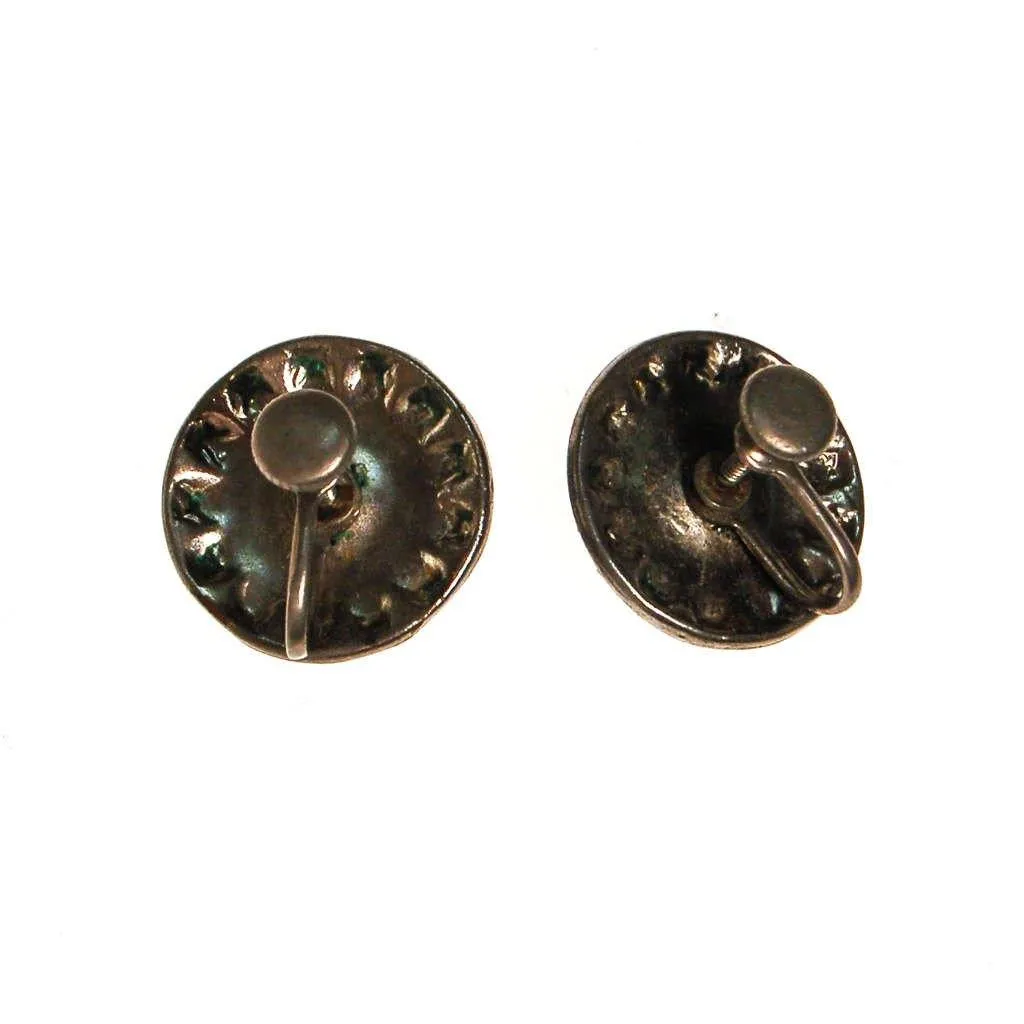 Black and White Cameo Earrings with Rhinestones