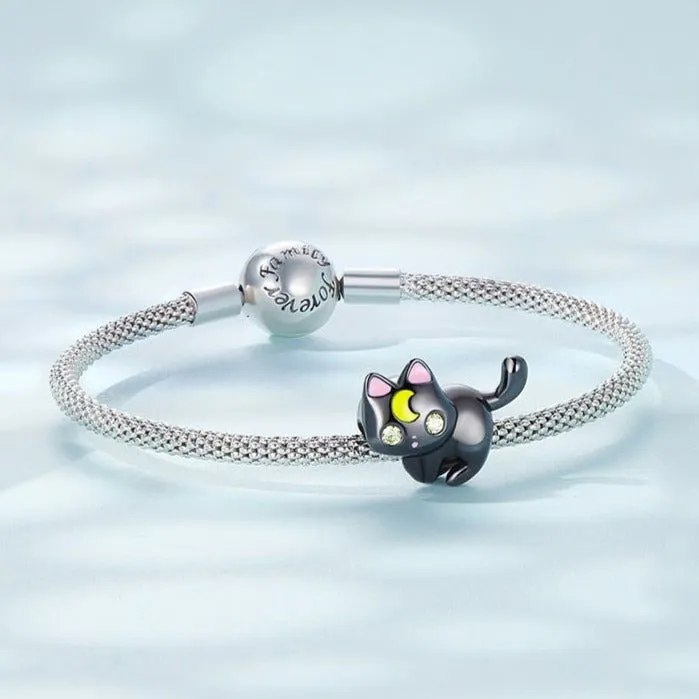 Black Moon Cat Charms
