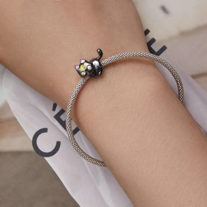 Black Moon Cat Charms