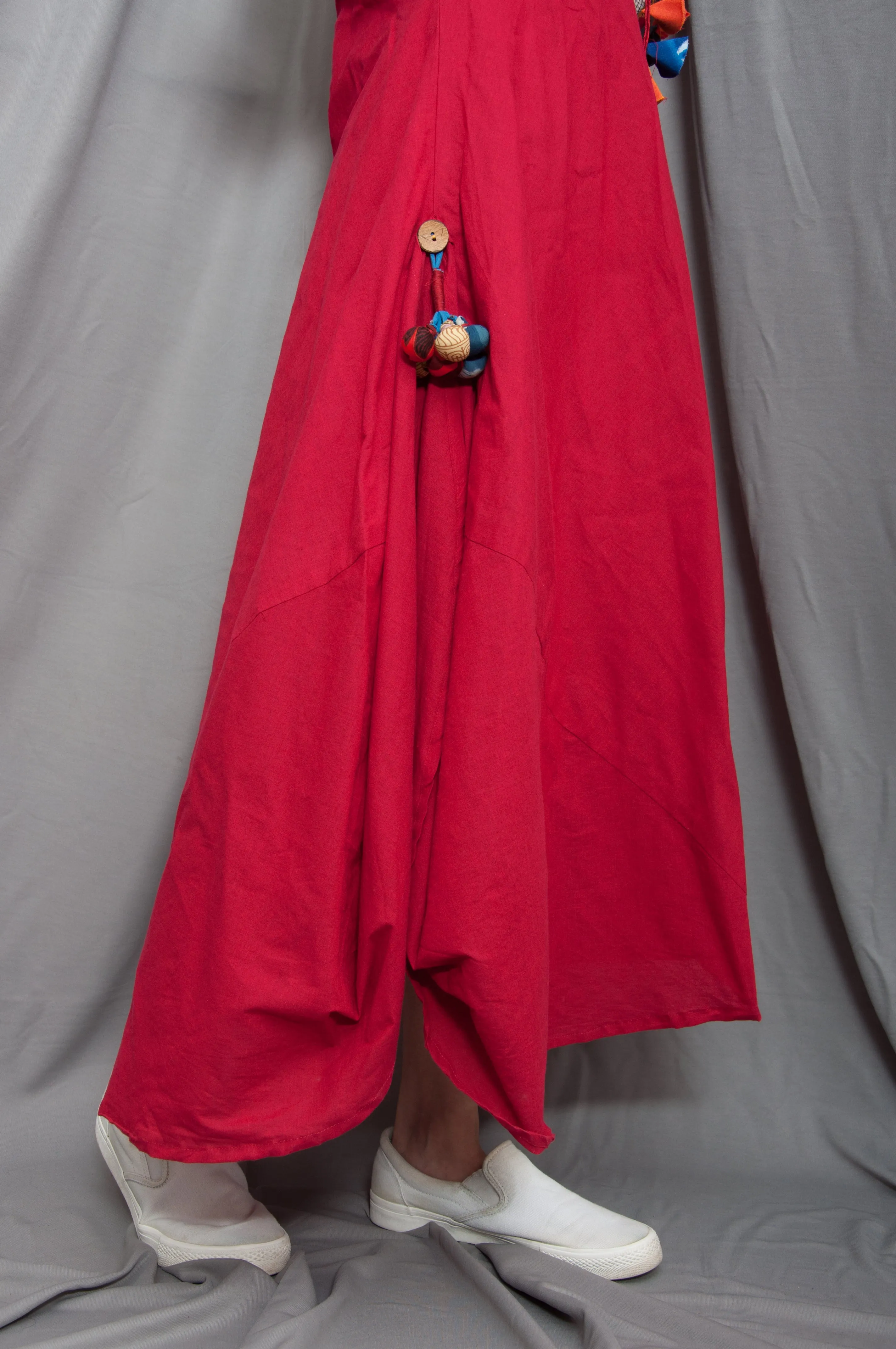 Blossom - Long Cowl  Dress With Scarf