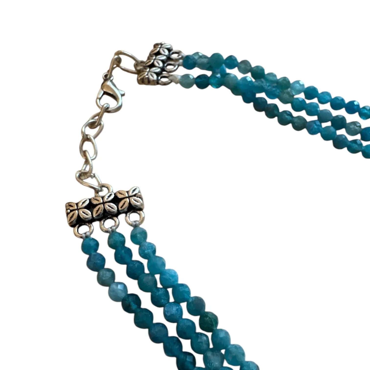 Blue Apatite Beaded Necklace