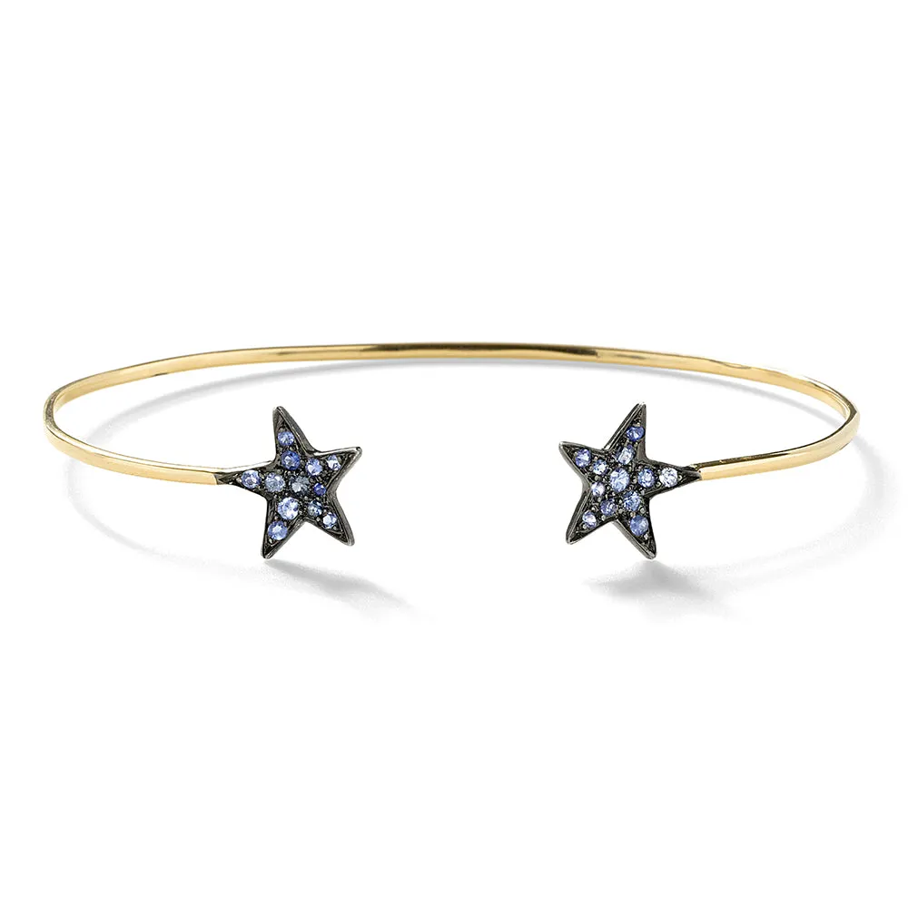 blue sapphire star cuff