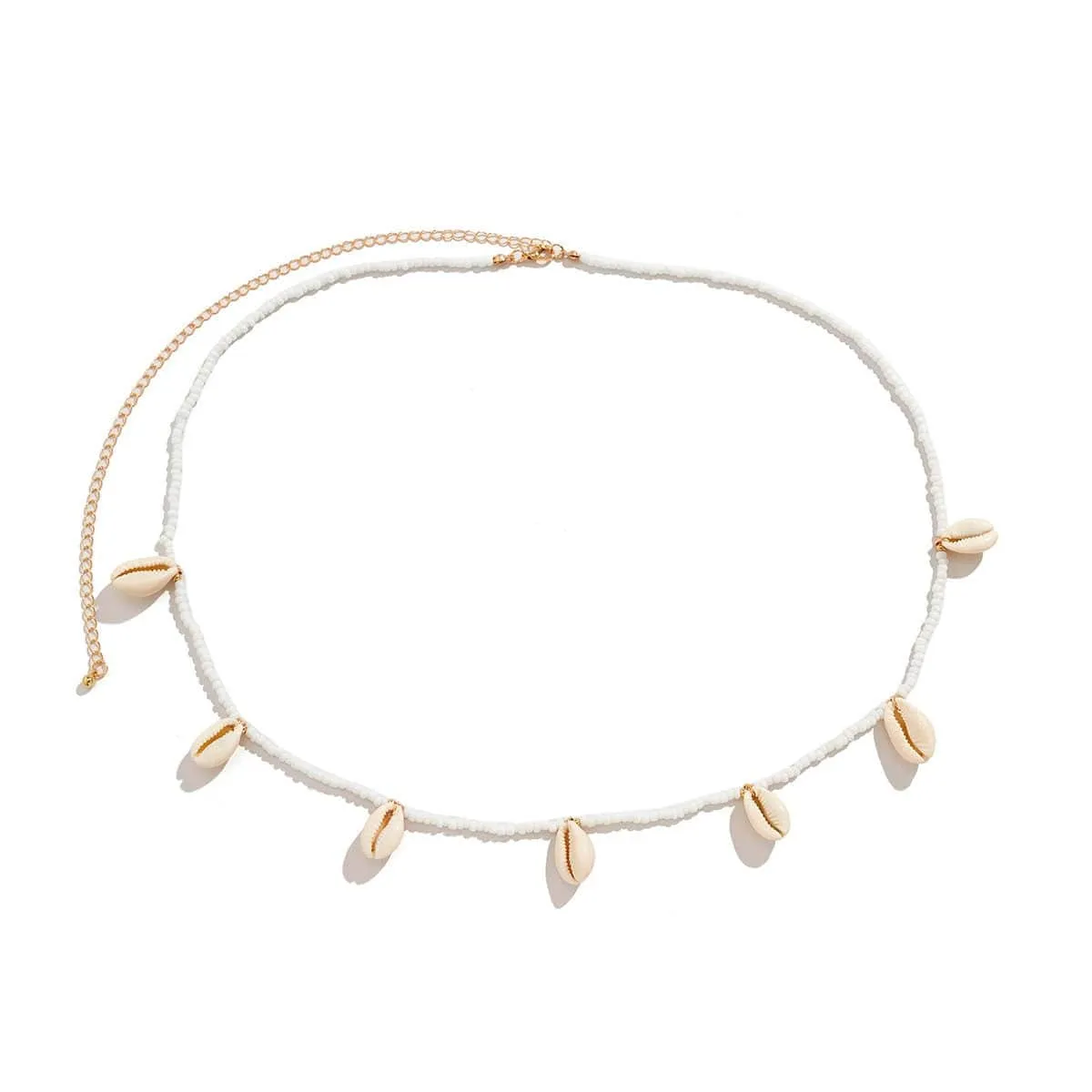 Bohemian Cowry Shell Tassel Seed Bead Waist Chain