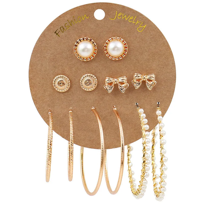 Bohemian gold large ring tassel earrings