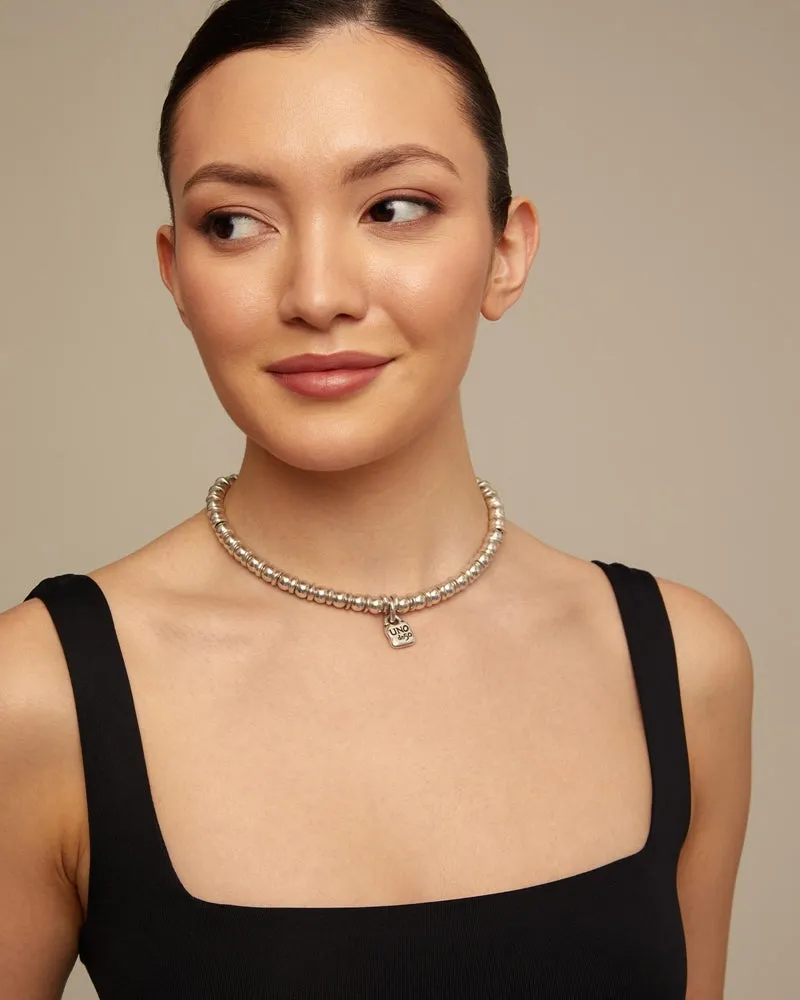 Bohemian necklace, silver