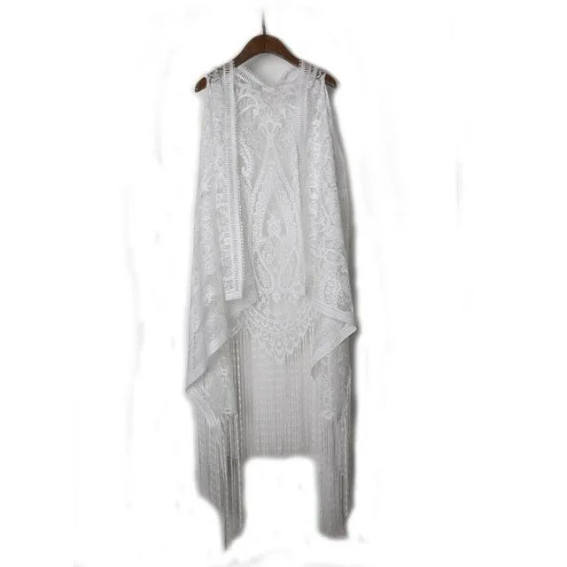 Bohemian Sleeveless Tassel Cardigan