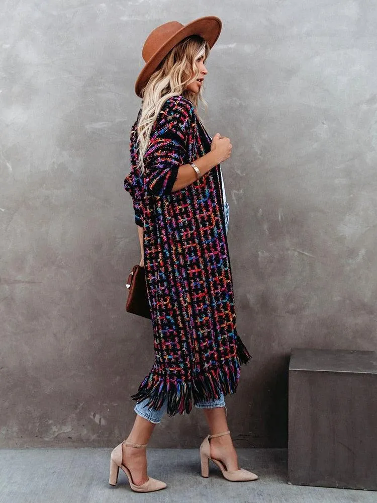 Bohemian Vintage Fringe Cardigan