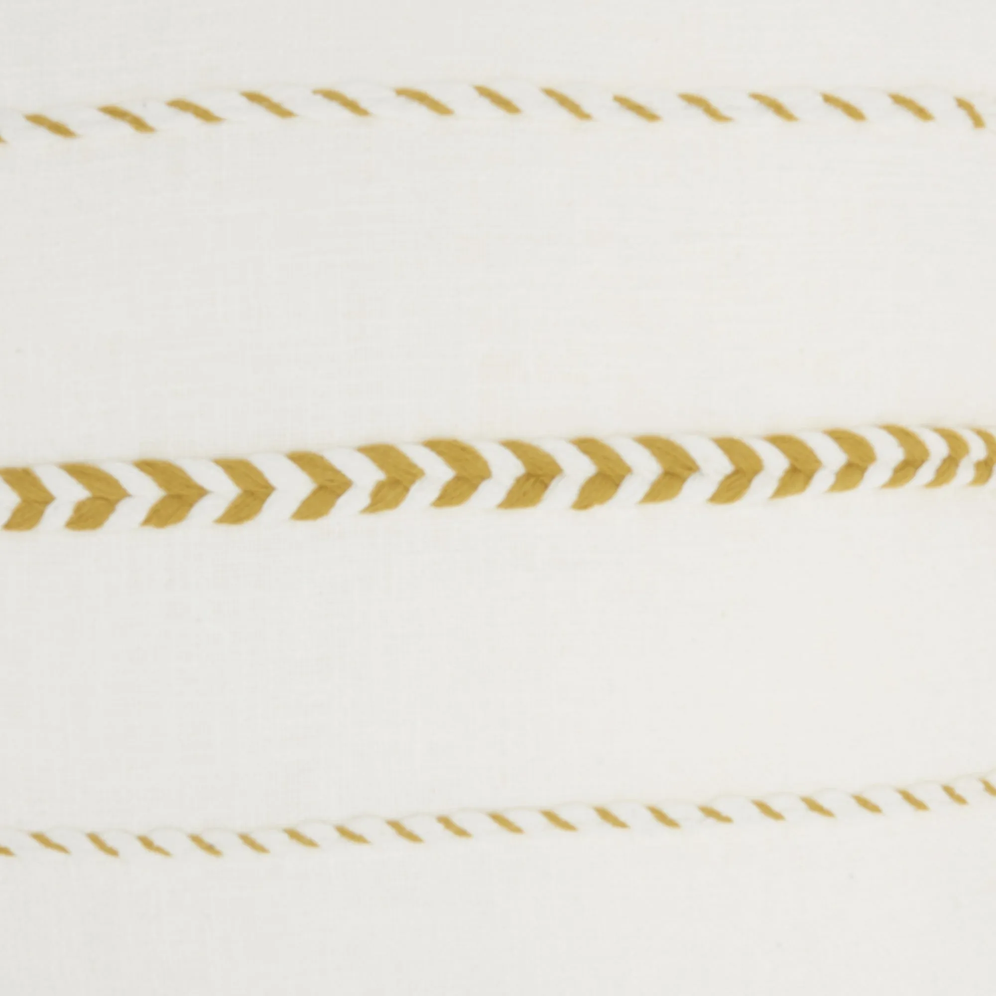 Bohemian White Cotton Accent Pillow with Mustard Tassel Details