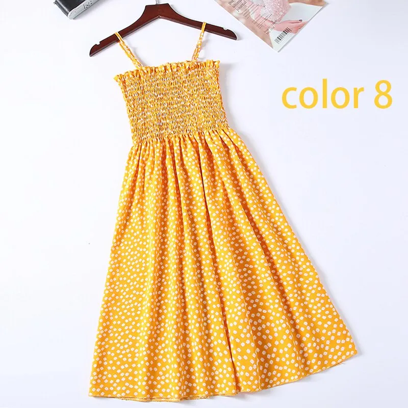 Boho Chic Summer Vintage Floral Print tassel Midi Strap boho Dress Women drawstring Beach rayon bohemian Dresses Vestidos