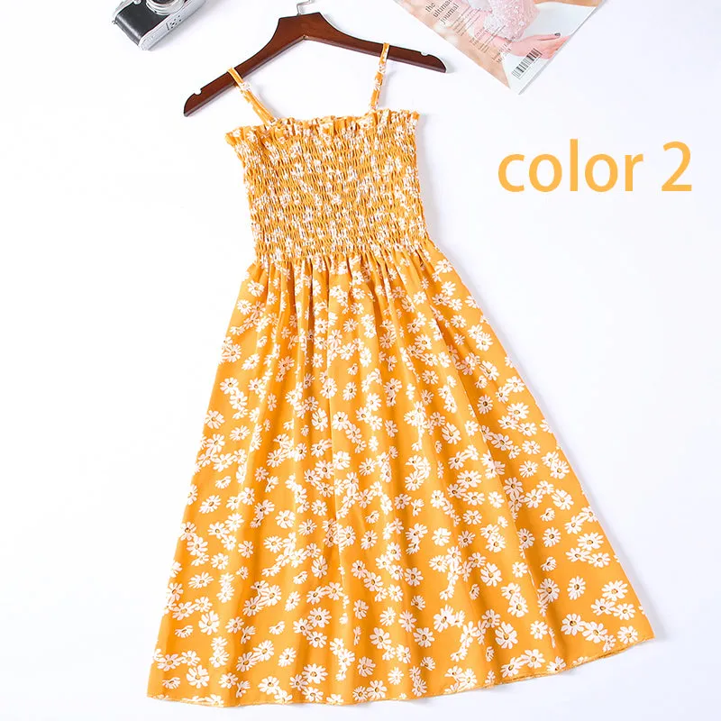 Boho Chic Summer Vintage Floral Print tassel Midi Strap boho Dress Women drawstring Beach rayon bohemian Dresses Vestidos