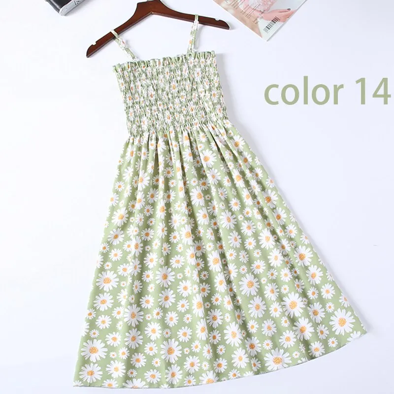 Boho Chic Summer Vintage Floral Print tassel Midi Strap boho Dress Women drawstring Beach rayon bohemian Dresses Vestidos