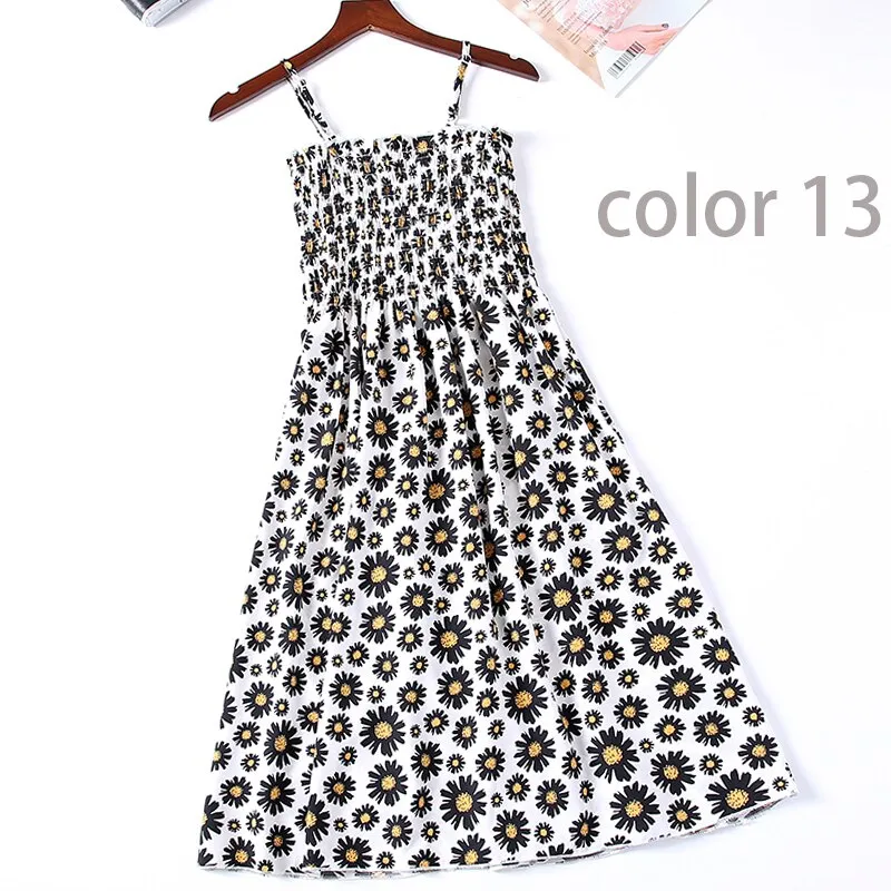 Boho Chic Summer Vintage Floral Print tassel Midi Strap boho Dress Women drawstring Beach rayon bohemian Dresses Vestidos