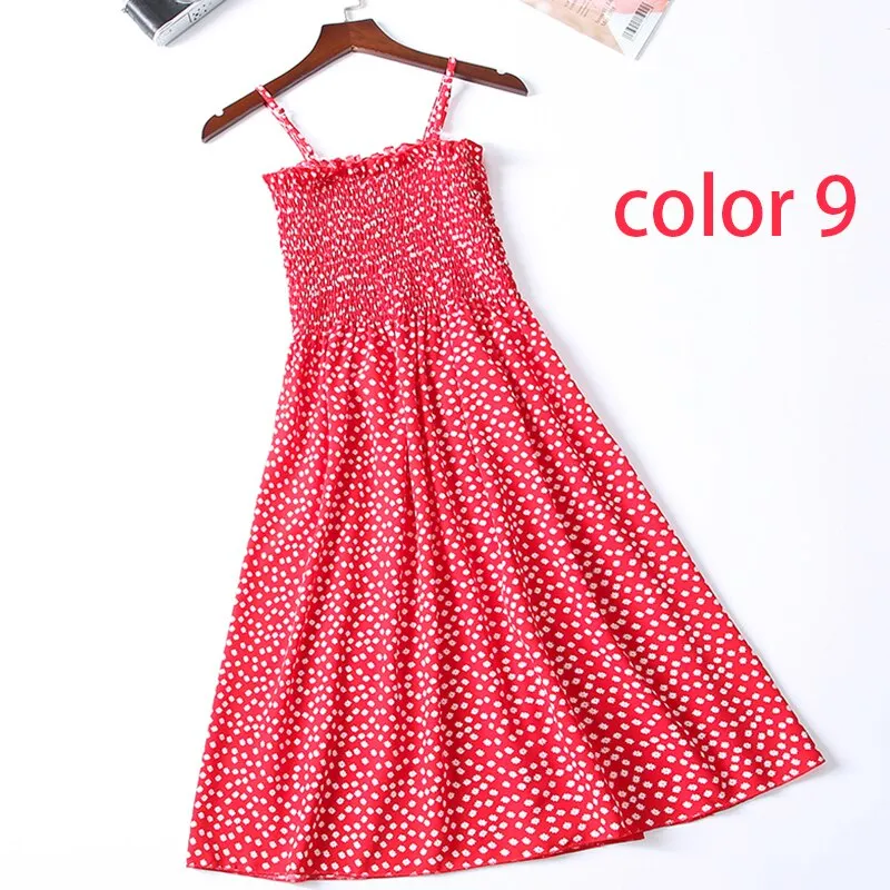 Boho Chic Summer Vintage Floral Print tassel Midi Strap boho Dress Women drawstring Beach rayon bohemian Dresses Vestidos