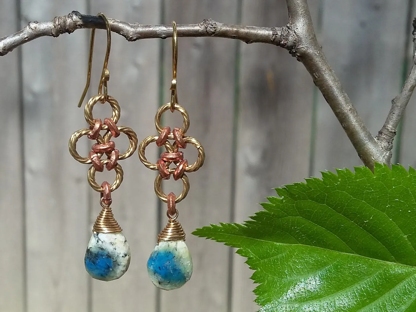 Brass & Copper K2Nite Earrings