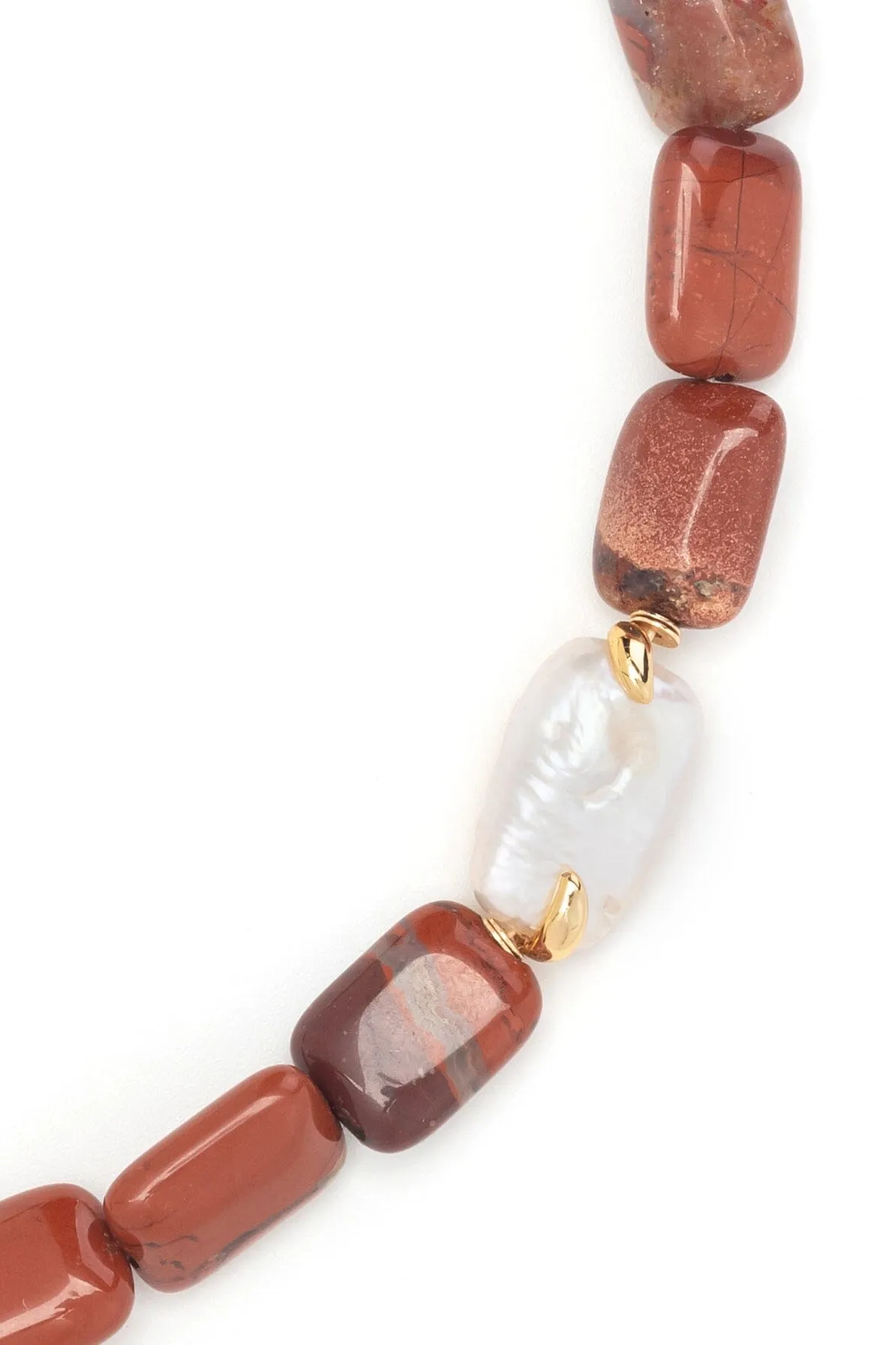 Brown Jasper Short Beaded Necklace