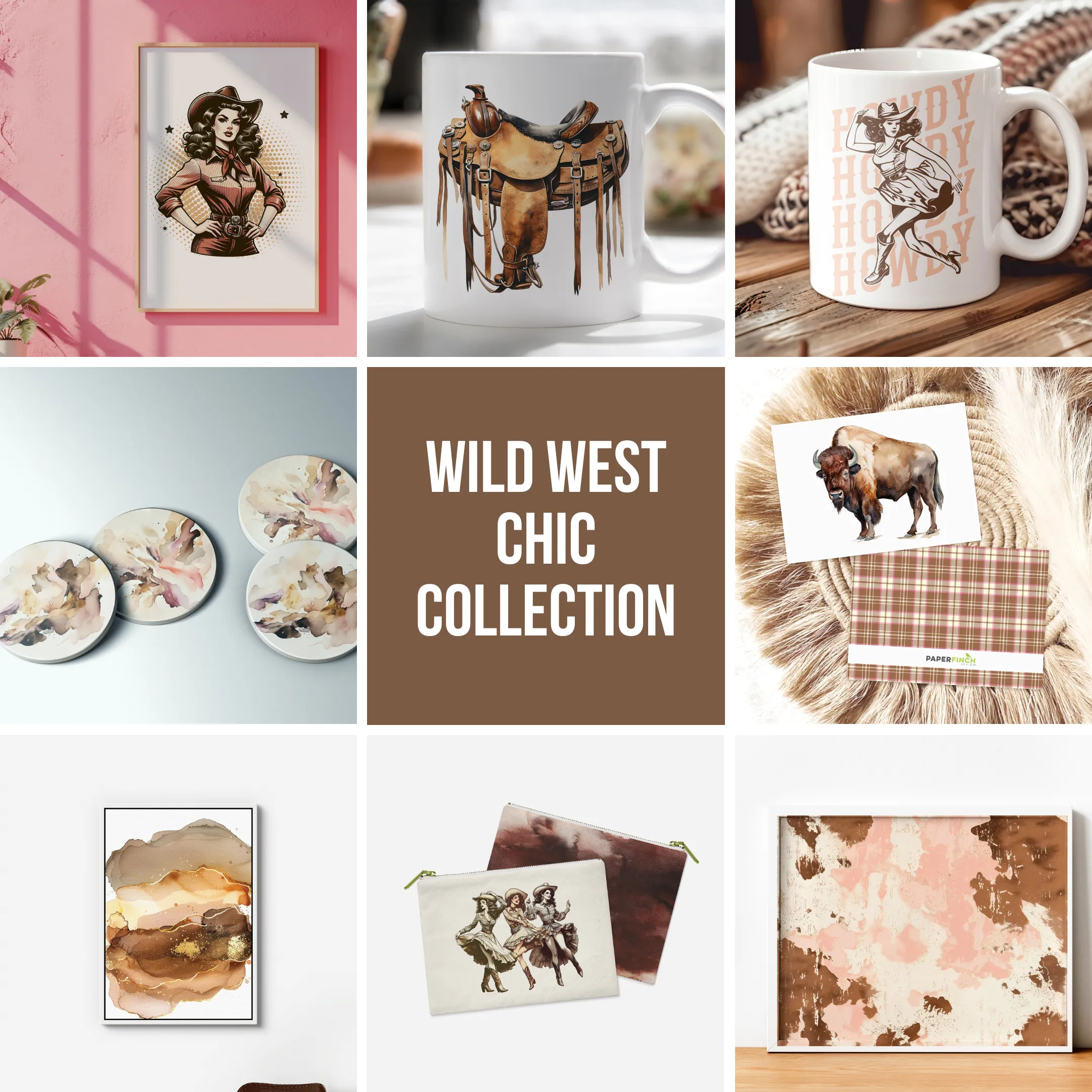 Buffalo mug, whimsical brown buffalo design ceramic cup for sassy coffee lovers, perfect gift for cowgirl or Western enthusiast | Wild West Chic collection