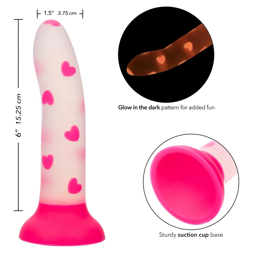 CalExotics Glow Stick Heart 6" Glow-in-the-Dark Dildo