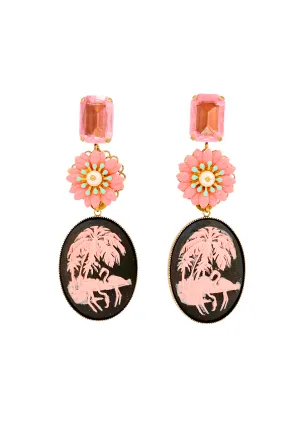 Cameo Camelia Earrings Pink