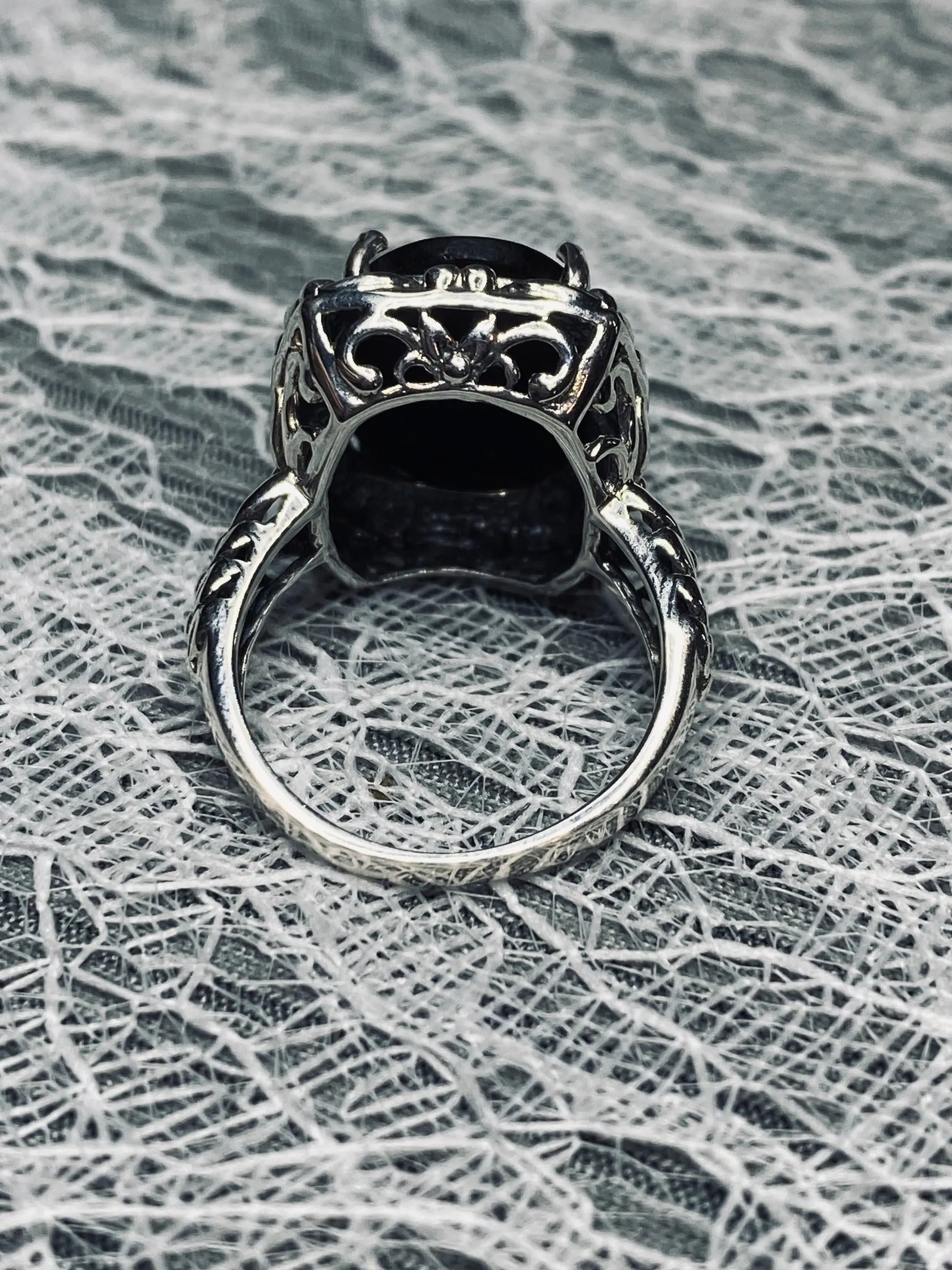 Cameo Ring | Ivory Bouquet, Vintage Victorian style Jewelry, Leaf Accent D120