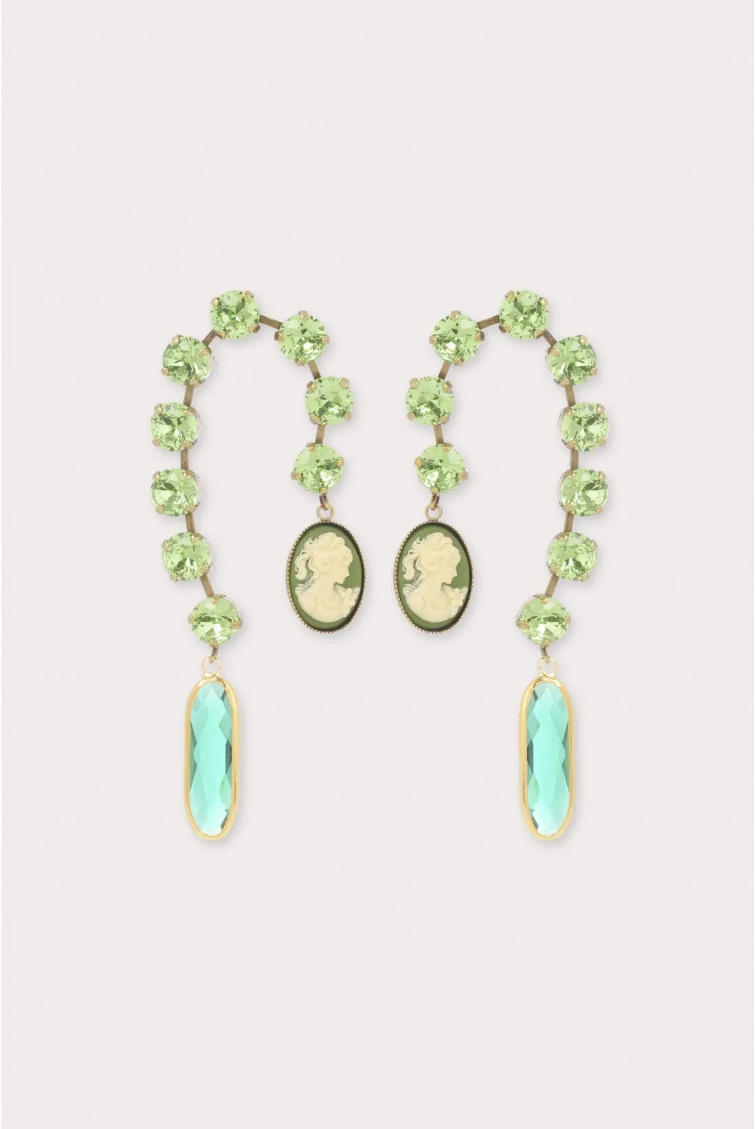 Cameo Waterfall Earrings Mint