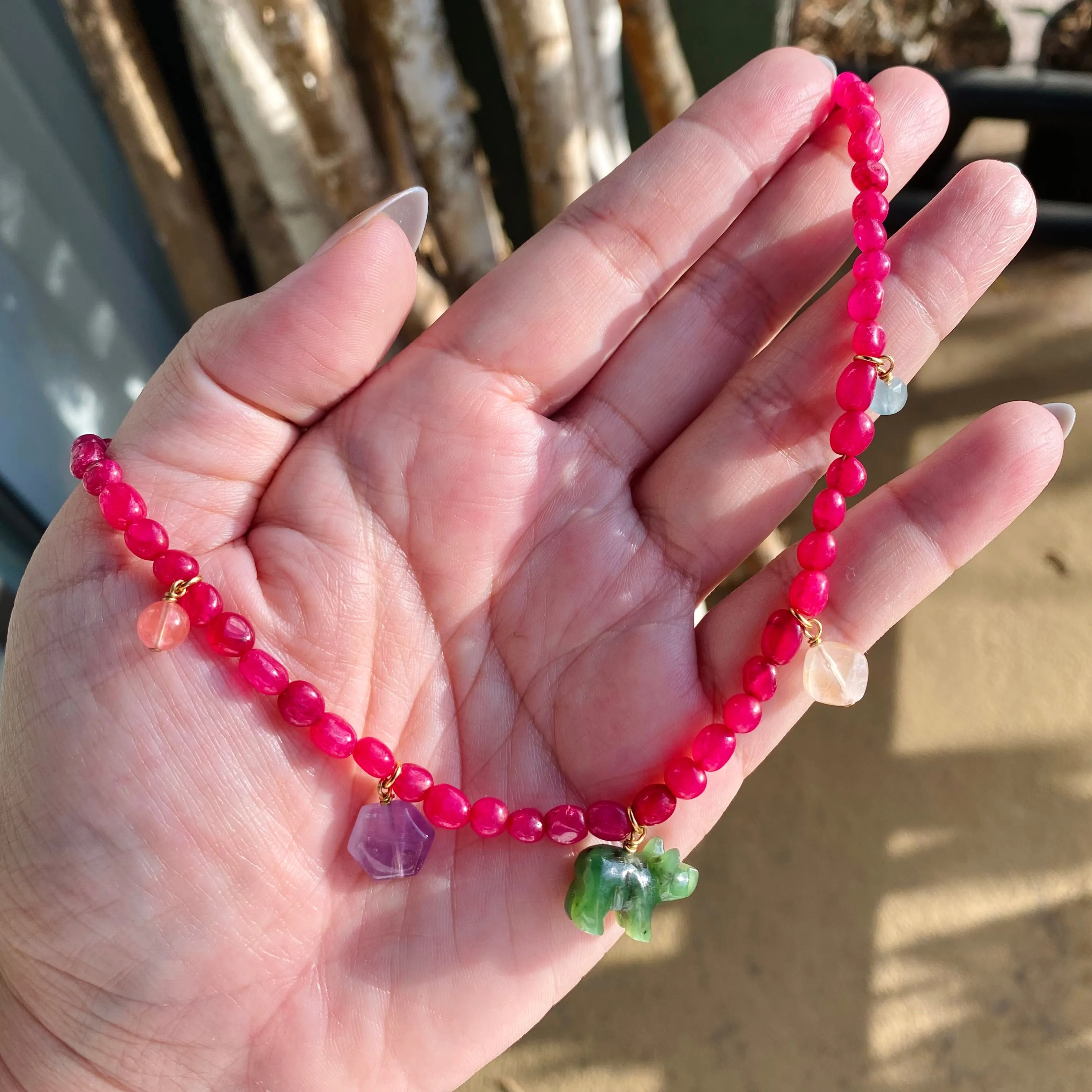 Candy stone necklace