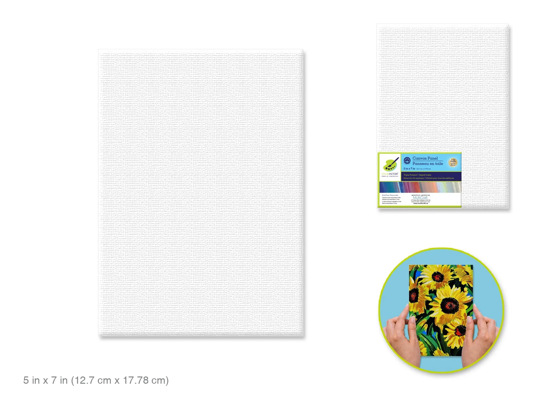 Canvas Panels Primed: 5"x7" Artist Quality