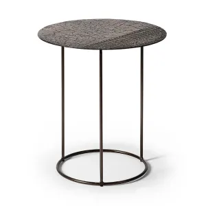 Celeste Side Table - Lava Linear - Whisky