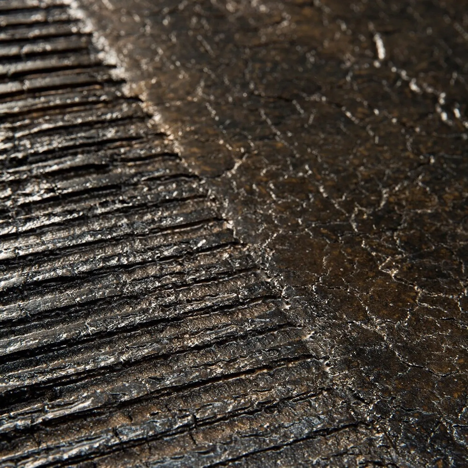 Celeste Side Table - Lava Linear - Whisky