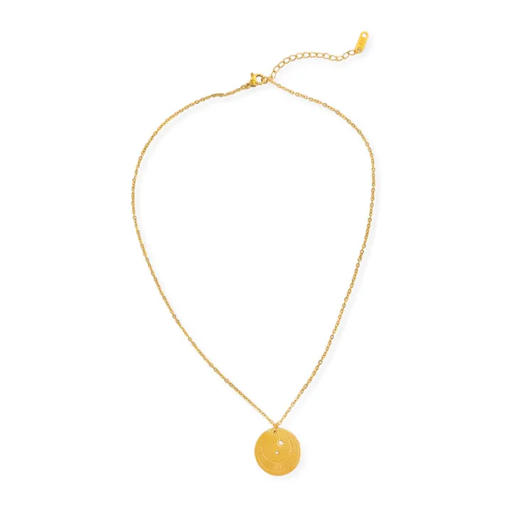 CELESTIAL PENDANT 18KT GOLD PLATED