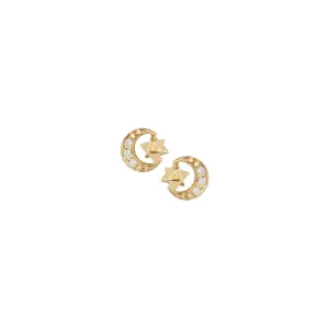 Celine Daoust Diamond Merkabah Moon Earrings