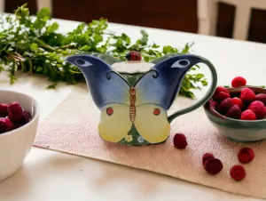 Ceramic Magic Butterfly Teapot, Gift for Her, Gift for Mom, Tea Party Décor, Café Décor, Spring Kitchen Decor, Cottagecore