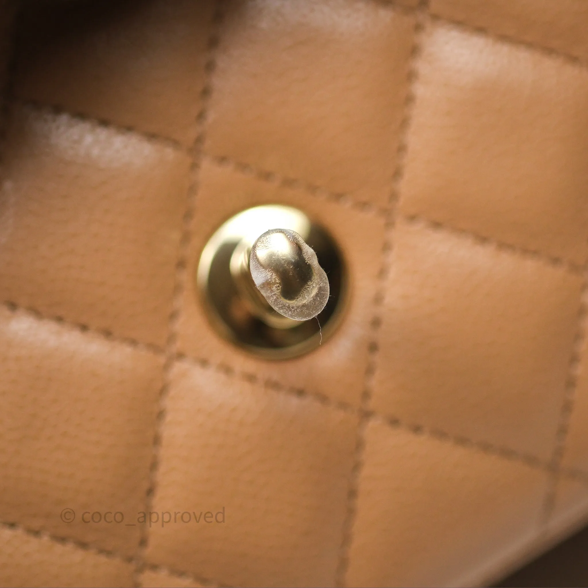 Chanel Classic M/L Medium Flap Dark Beige Caviar Gold Hardware