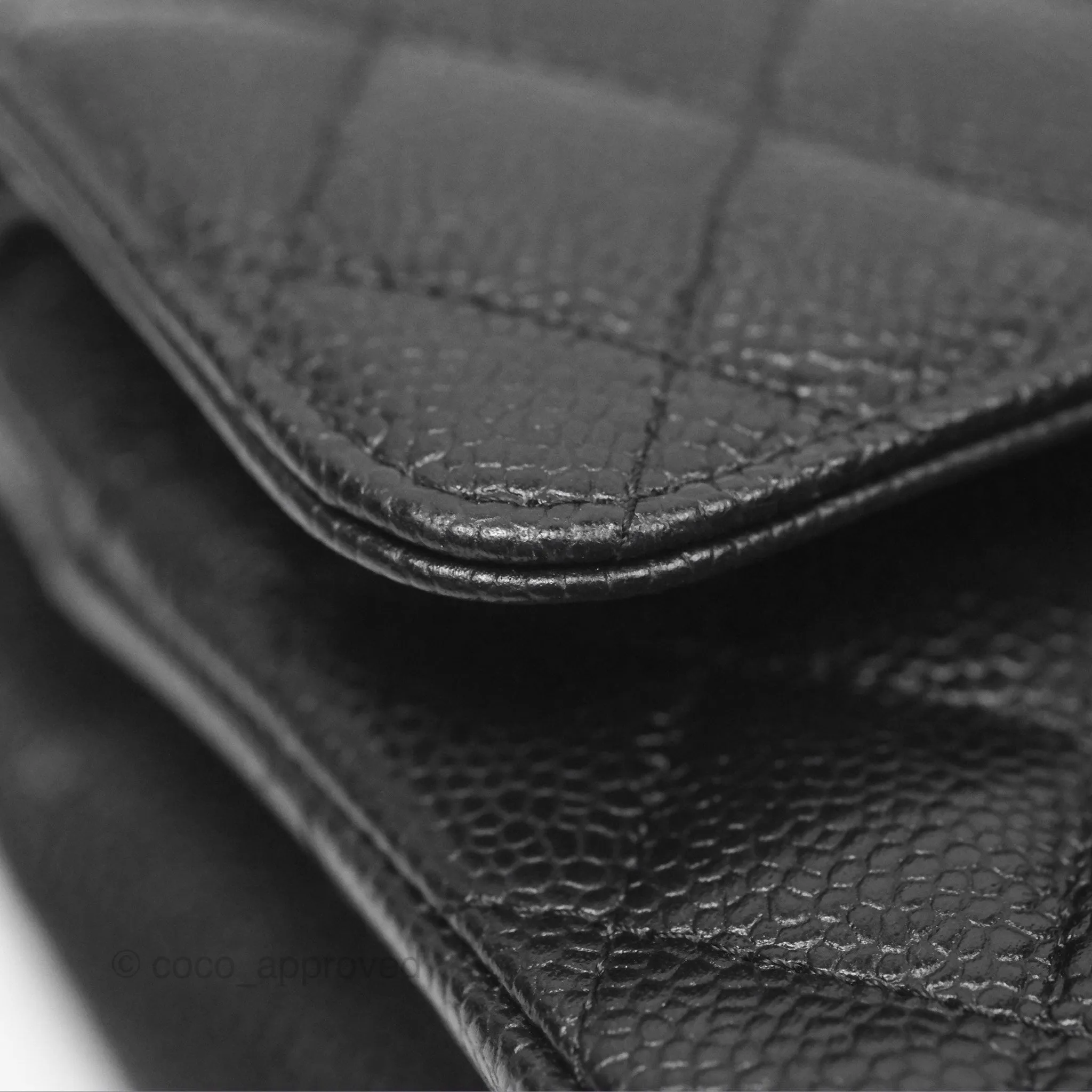 Chanel Small Classic Flap Quilted Black Caviar Gold Hardware