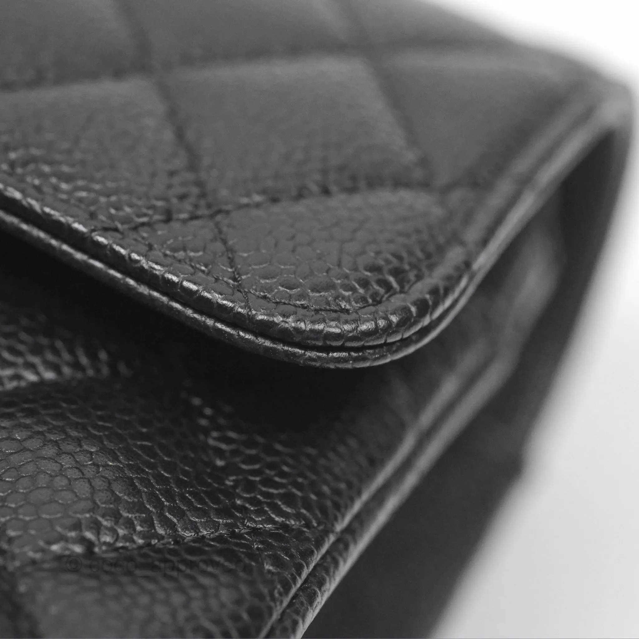 Chanel Small Classic Flap Quilted Black Caviar Gold Hardware