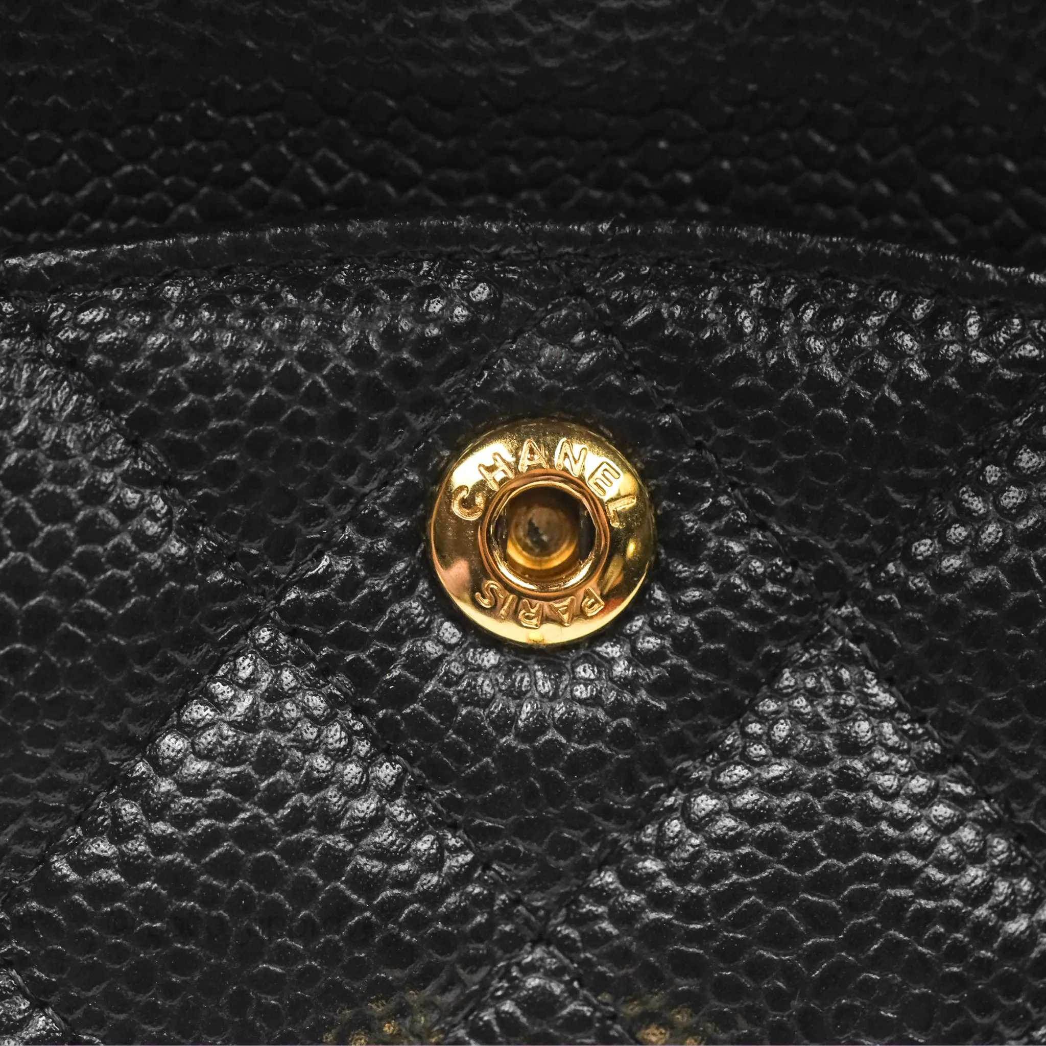 Chanel Small Classic Flap Quilted Black Caviar Gold Hardware