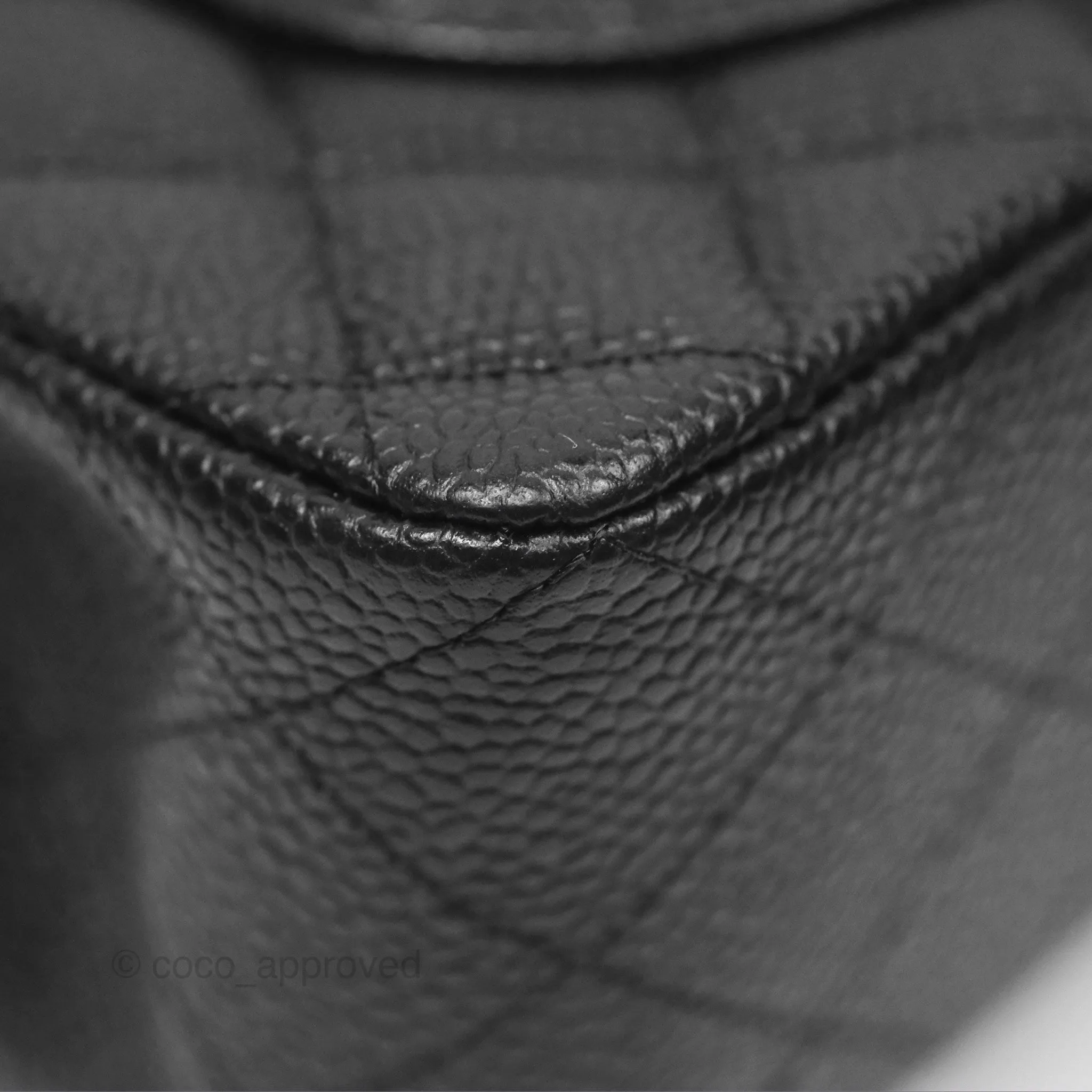 Chanel Small Classic Flap Quilted Black Caviar Gold Hardware