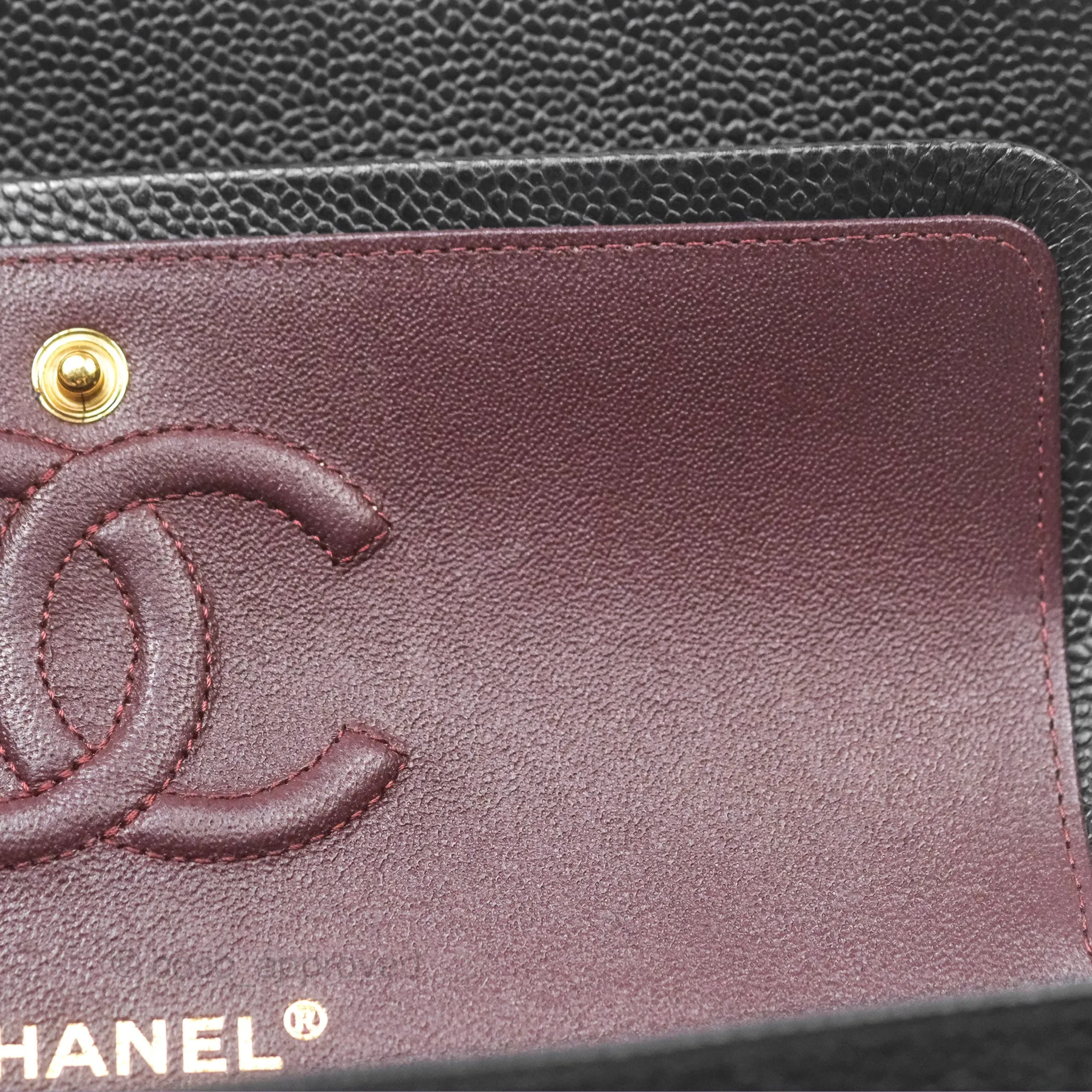 Chanel Small Classic Flap Quilted Black Caviar Gold Hardware