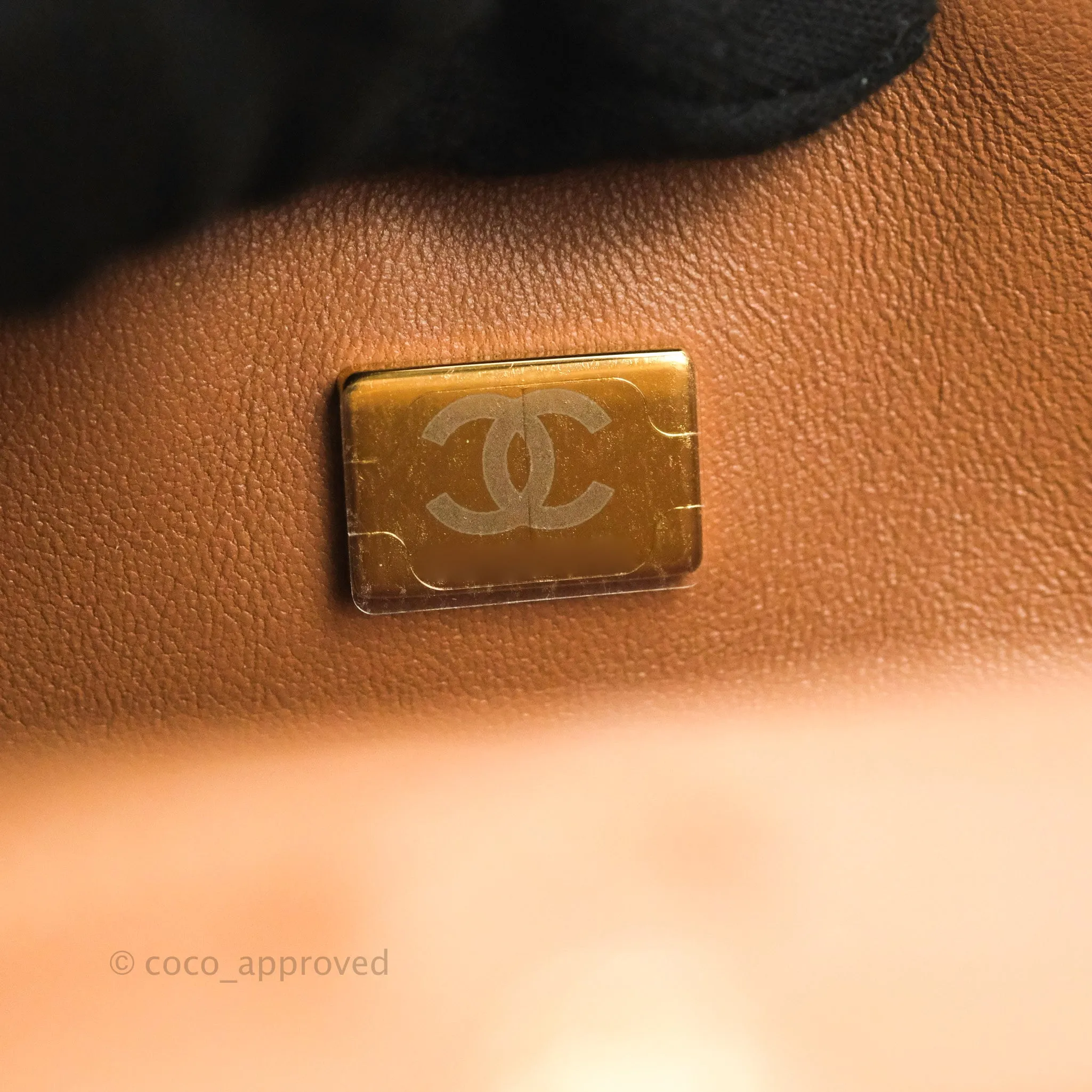 Chanel Small Classic Quilted Flap Dark Beige Caramel Lambskin Gold Hardware 22S