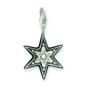 Charm 0514 Black Pave Star