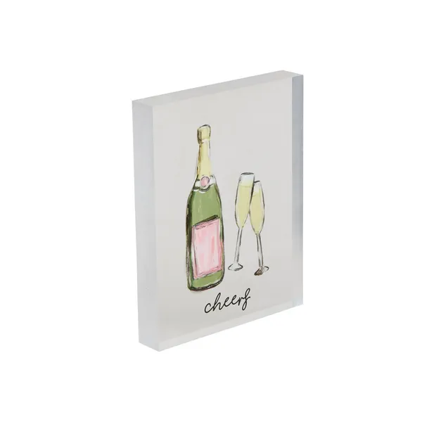 Cheers Acrylic Wedding Plaques