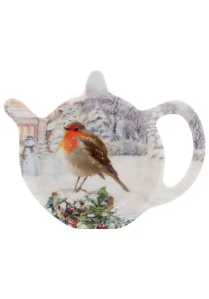 Christmas Robins Teabag Tidy